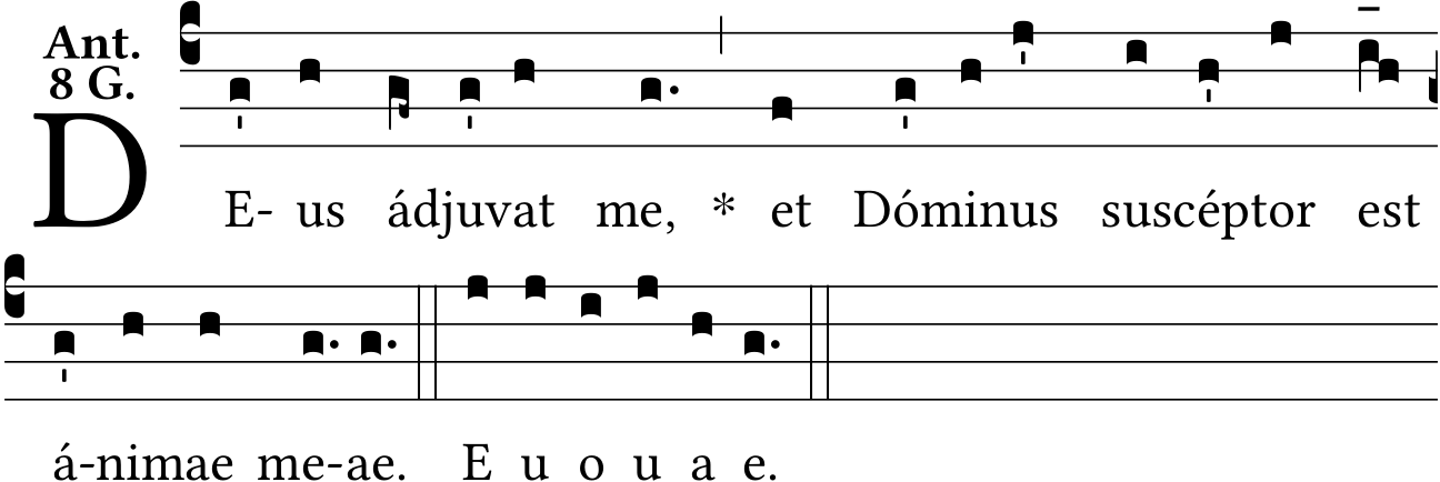 an deus adjuvat me solesmes